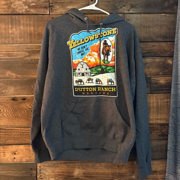 Yellowstone Dutton Ranch Charcoal Hoodie - Picture 1 of 3